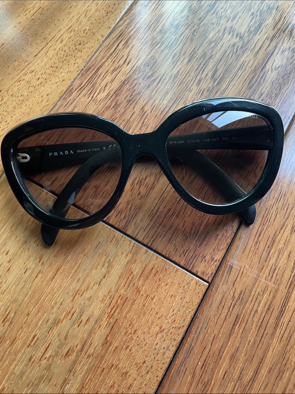 Prada Black Oversized Cat-Eye Sunglasses